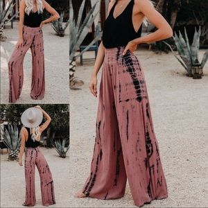 Vici tie dye smocked pants